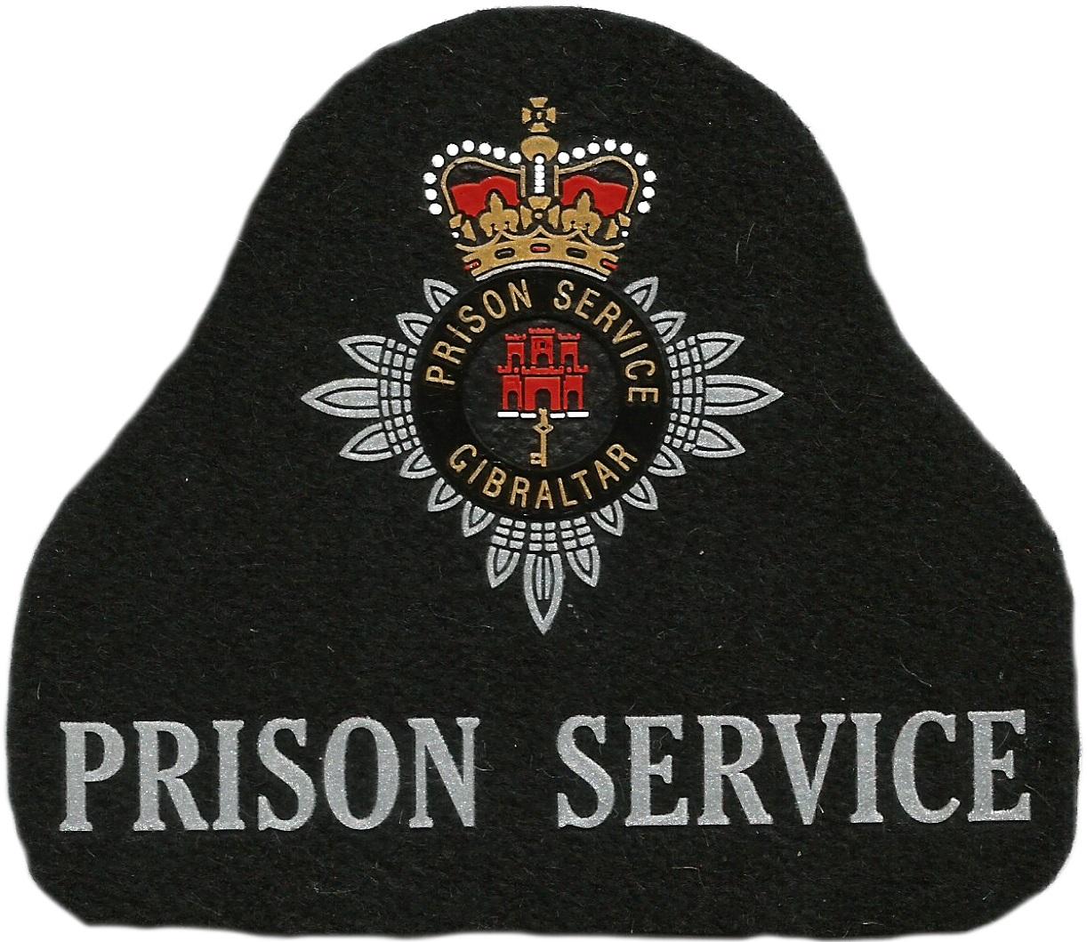 Servicio de Prisiones Policía de Gibraltar Prison Service parche insignia emblema distintivo
