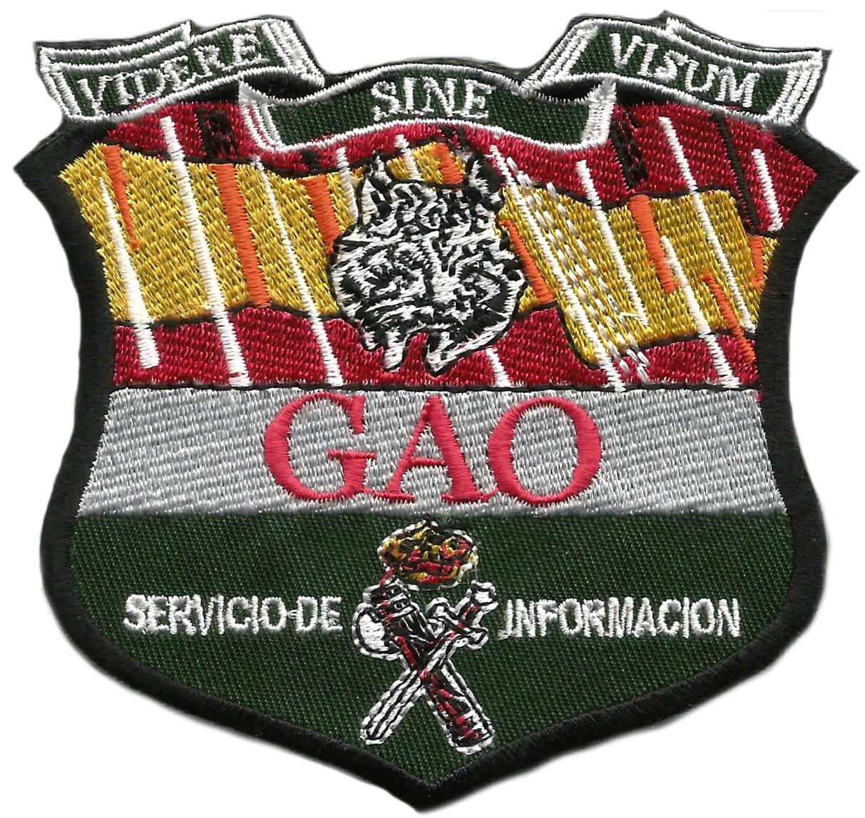 Guardia civil GAO servicio de información parche insignia emblema distintivo patch ecusson