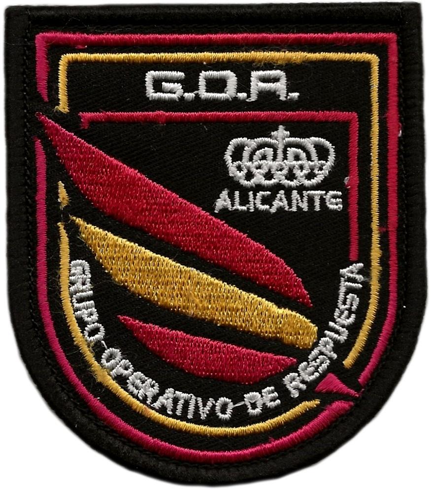 Policía Nacional CNP Grupo Operativo de Respuesta GOR Alicante parche insignia emblema patch ecusson
