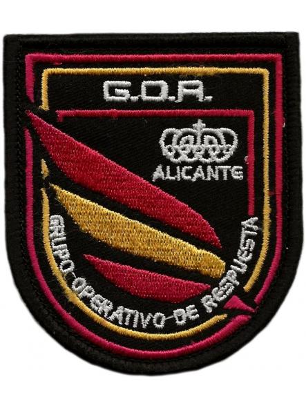 Policía Nacional CNP Grupo Operativo de Respuesta GOR Alicante parche insignia emblema patch ecusson