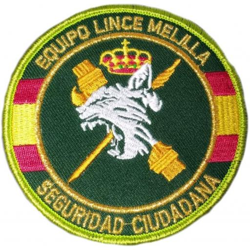 Guardia Civil Usecic Melilla equipo lince parche insignia emblema distintivo bordado