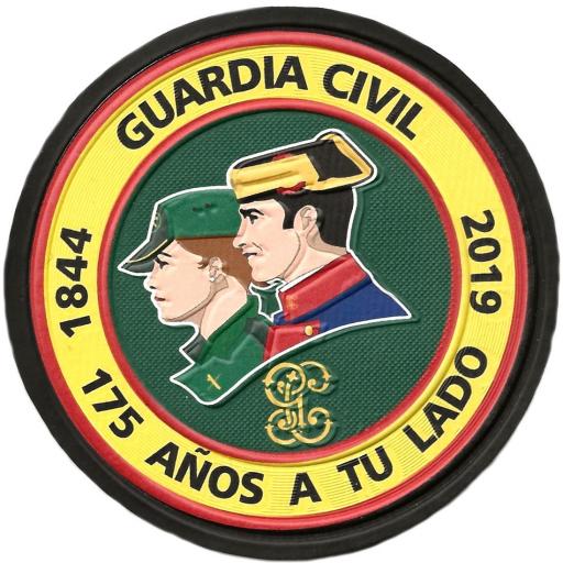 GUARDIA CIVIL 175 AÑOS A TU LADO 1844 2019 PARCHE INSIGNIA EMBLEMA [0]
