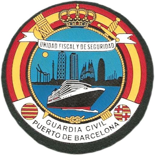 Guardia Civil Unidad Fiscal y de Seguridad Puerto de Barcelona parche insignia emblema distintivo Port Police [0]