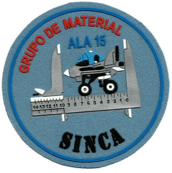 Ejército del aire ala 15 sinca parche insignia emblema distintivo