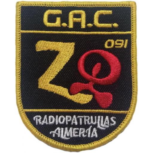 Policía Nacional CNP Radiopatrullas Almería 091 GAC parche insignia emblema distintivo 