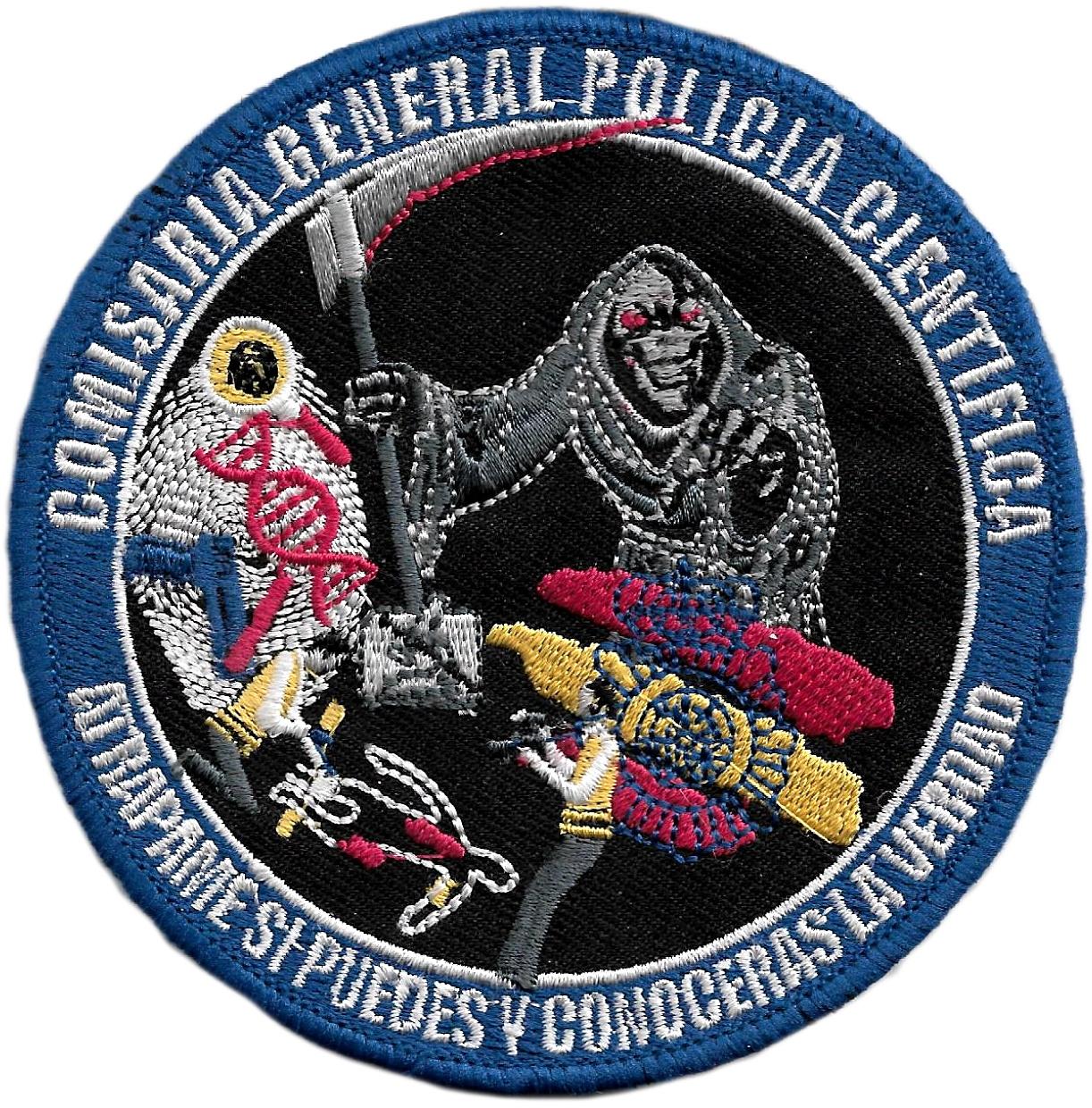 Policía Nacional CNP Comisaría General de Policía Científica parche insignia emblema distintivo