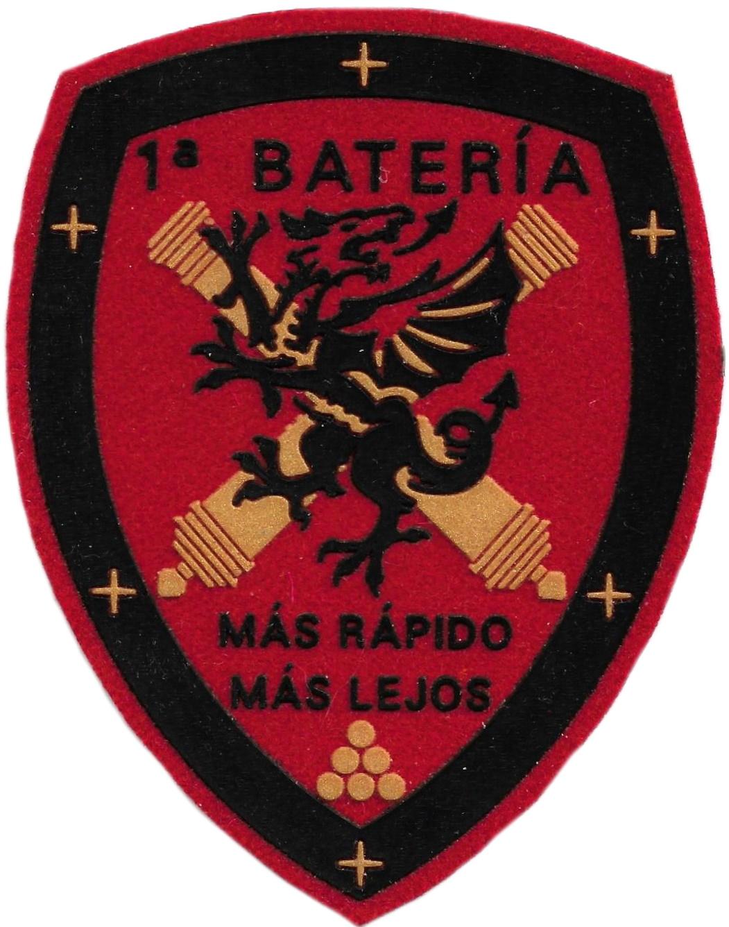 Ejército de Tierra Artillería primera batería más rápido más lejos parche insignia land army patch ecusson