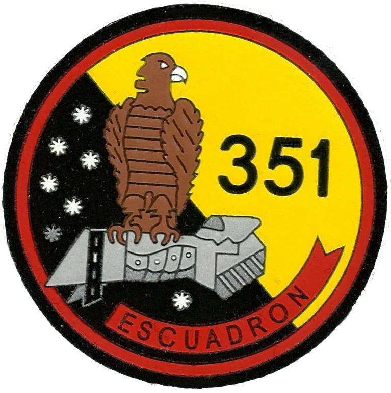 Ejército del aire escuadrón 351 parche insignia emblema distintivo