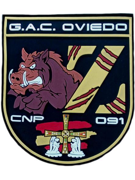 Policía Nacional CNP Grupo Atención al Ciudadano GAC Oviedo Jabato parche insignia emblema distintivo 