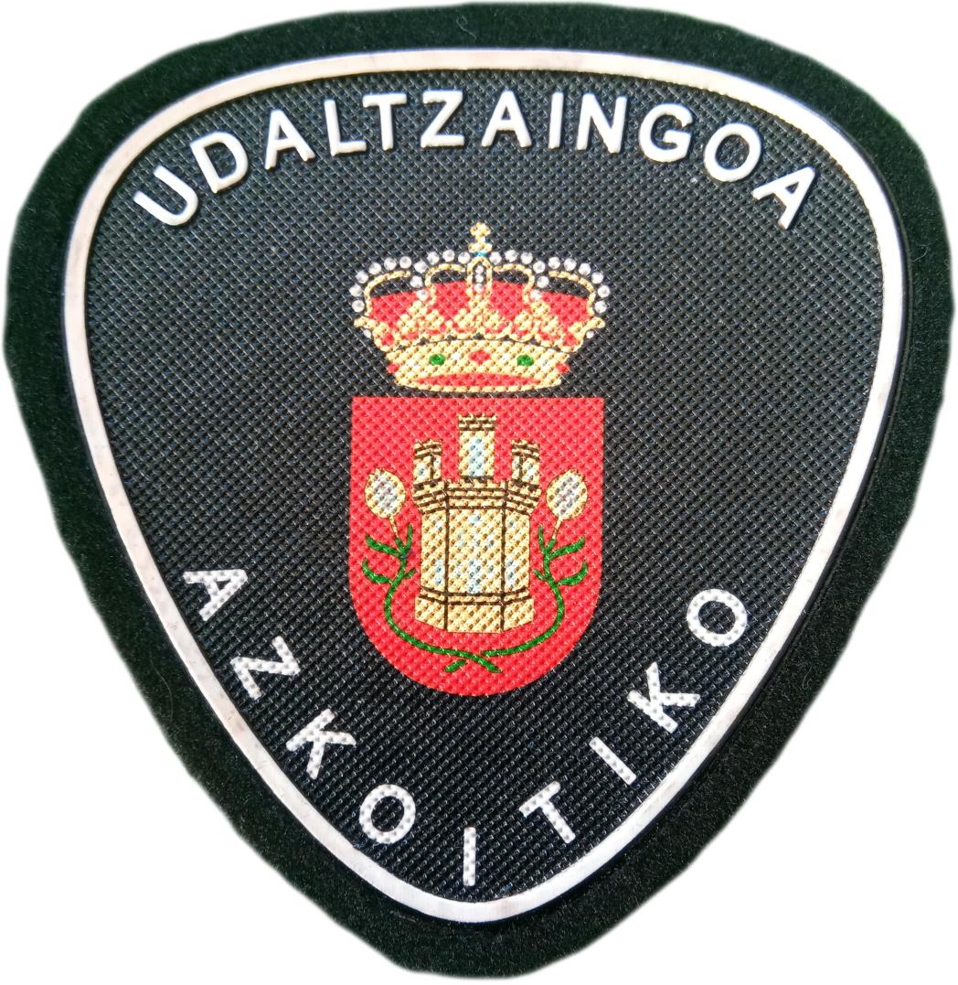 Policía Municipal Udaltzaingoa Azkoitiko parche insignia emblema distintivo 