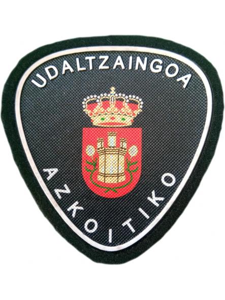 Policía Municipal Udaltzaingoa Azkoitiko parche insignia emblema distintivo 