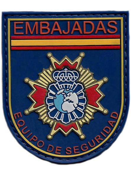 POLICÍA NACIONAL CNP EMBAJADAS SERVICIO DE SEGURIDAD PARCHE INSIGNIA EMBLEMA DISTINTIVO [0]