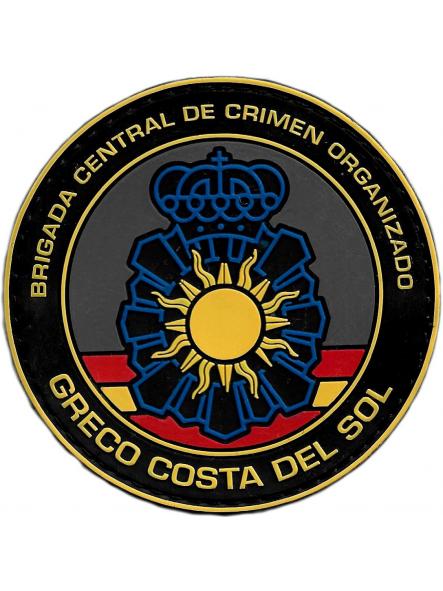 POLICÍA NACIONAL CNP GRECO COSTA DEL SOL BRIGADA CENTRAL CRIMEN ORGANIZADO PARCHE INSIGNIA EMBLEMA DISTINTIVO [0]