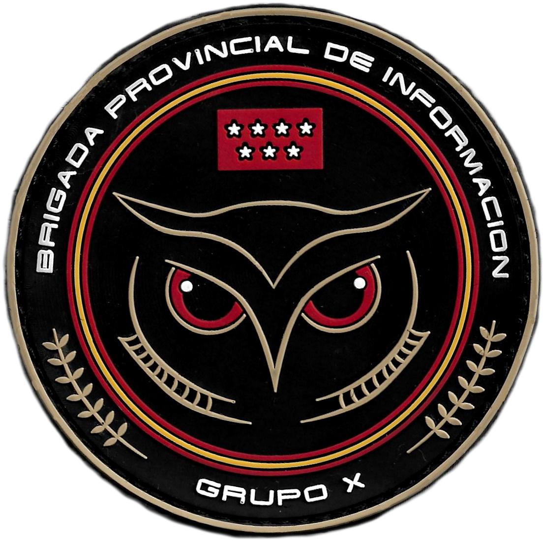 Policía Nacional CNP Brigada Provincial de Información Madrid parche insignia emblema distintivo