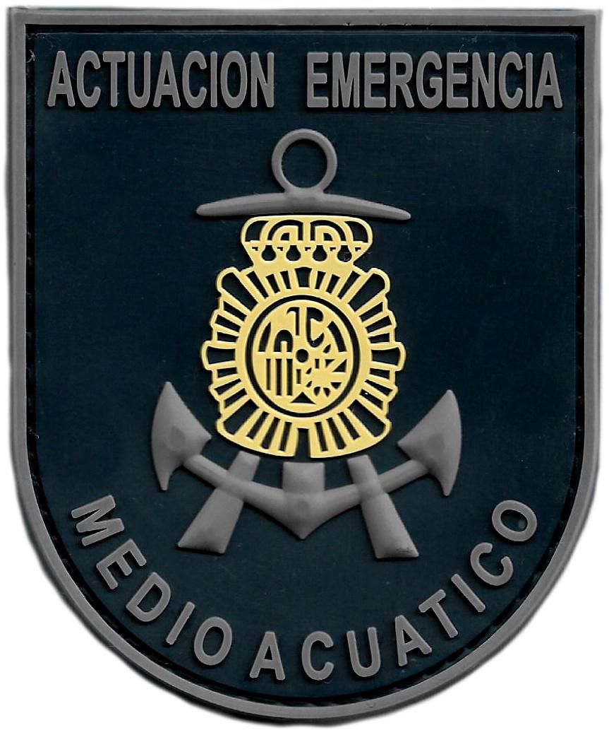 Policía nacional CNP actuación de emergencia en medio acuático parche insignia emblema distintivo