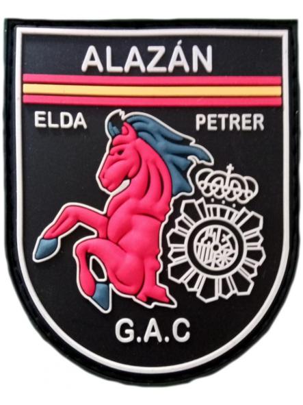 Policía Nacional CNP Grupo de Atención al Ciudadano GAC ALAZÁN Elda Petrer Zeta parche insignia emblema distintivo