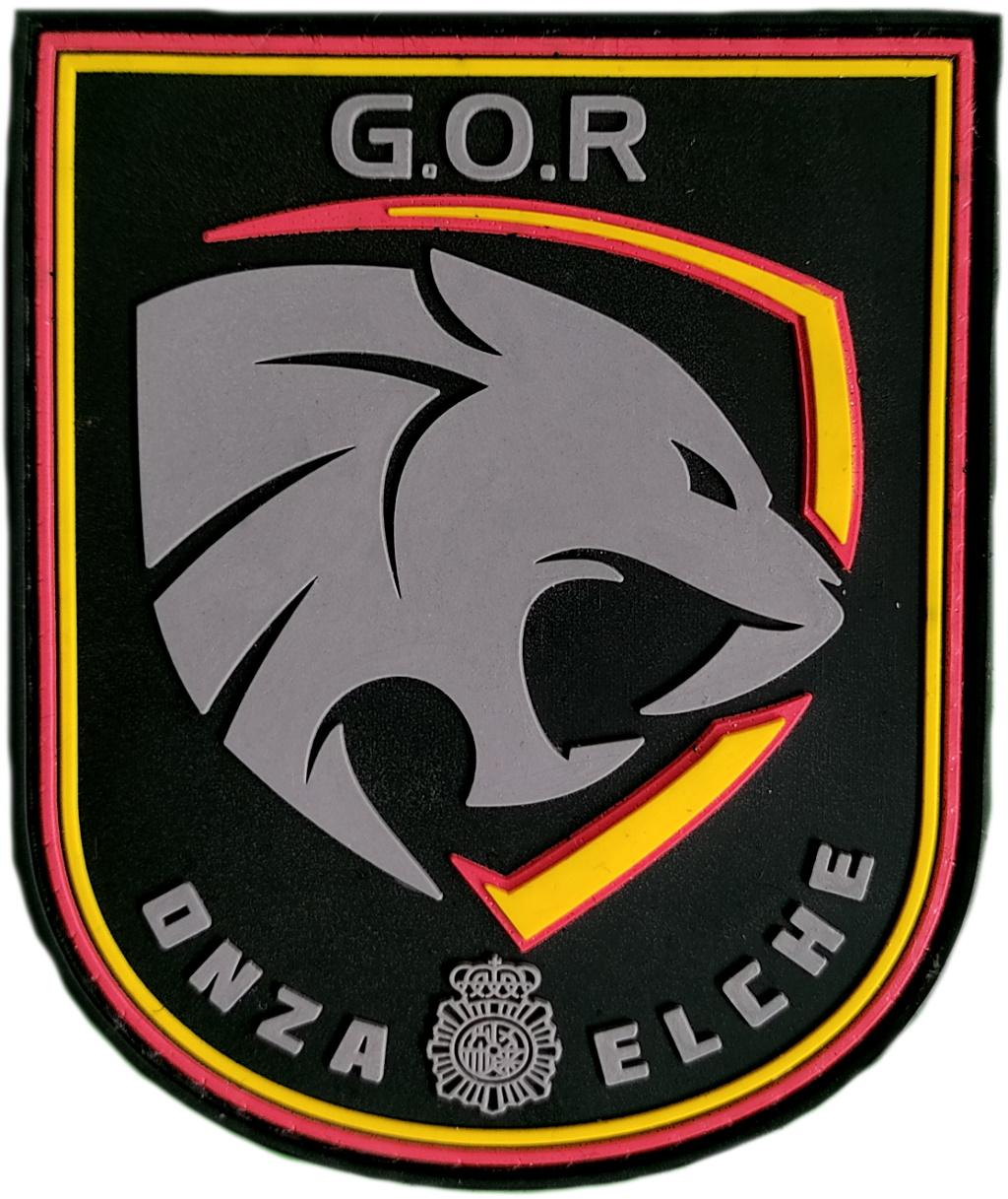 Policía Nacional CNP Grupo operativo de respuesta GOR Onza Elche parche insignia emblema patch ecusson