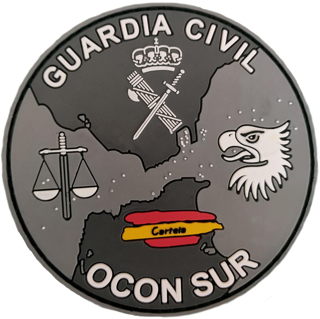 Guardia Civil Ocon sur Organización de coordinación anti drogas parche insignia emblema distintivo gris