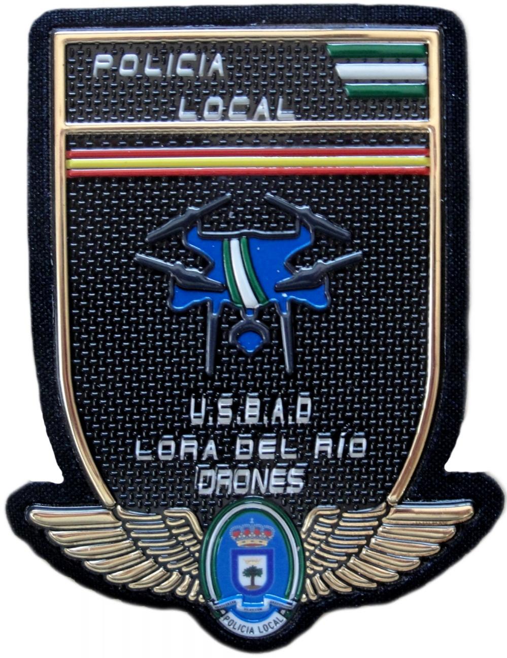 Policía Local Lora del Rio USBAD drones parche insignia emblema distintivo