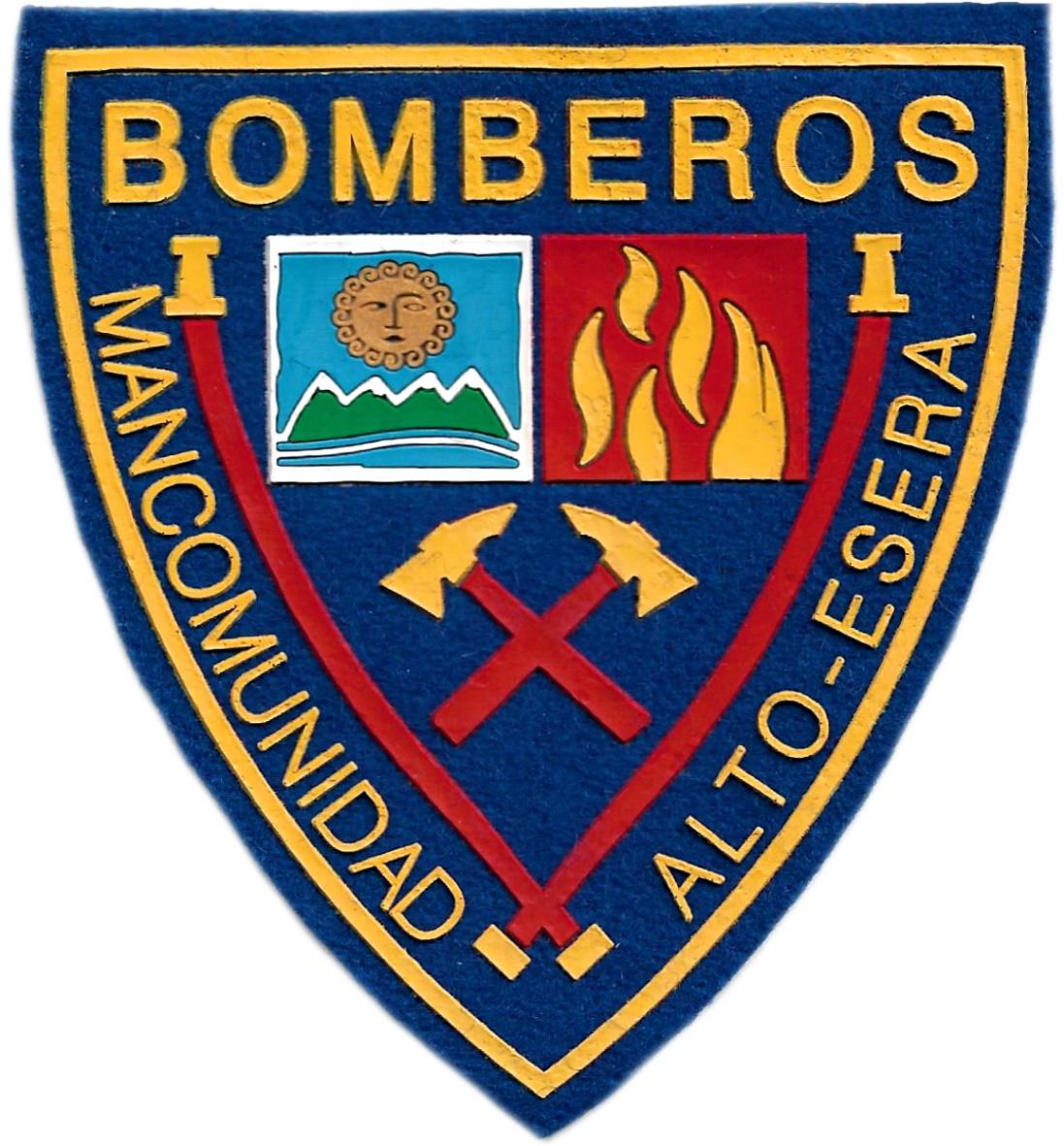 Bomberos de la mancomunidad del Alto Esera en Huesca parche insignia emblema distintivo