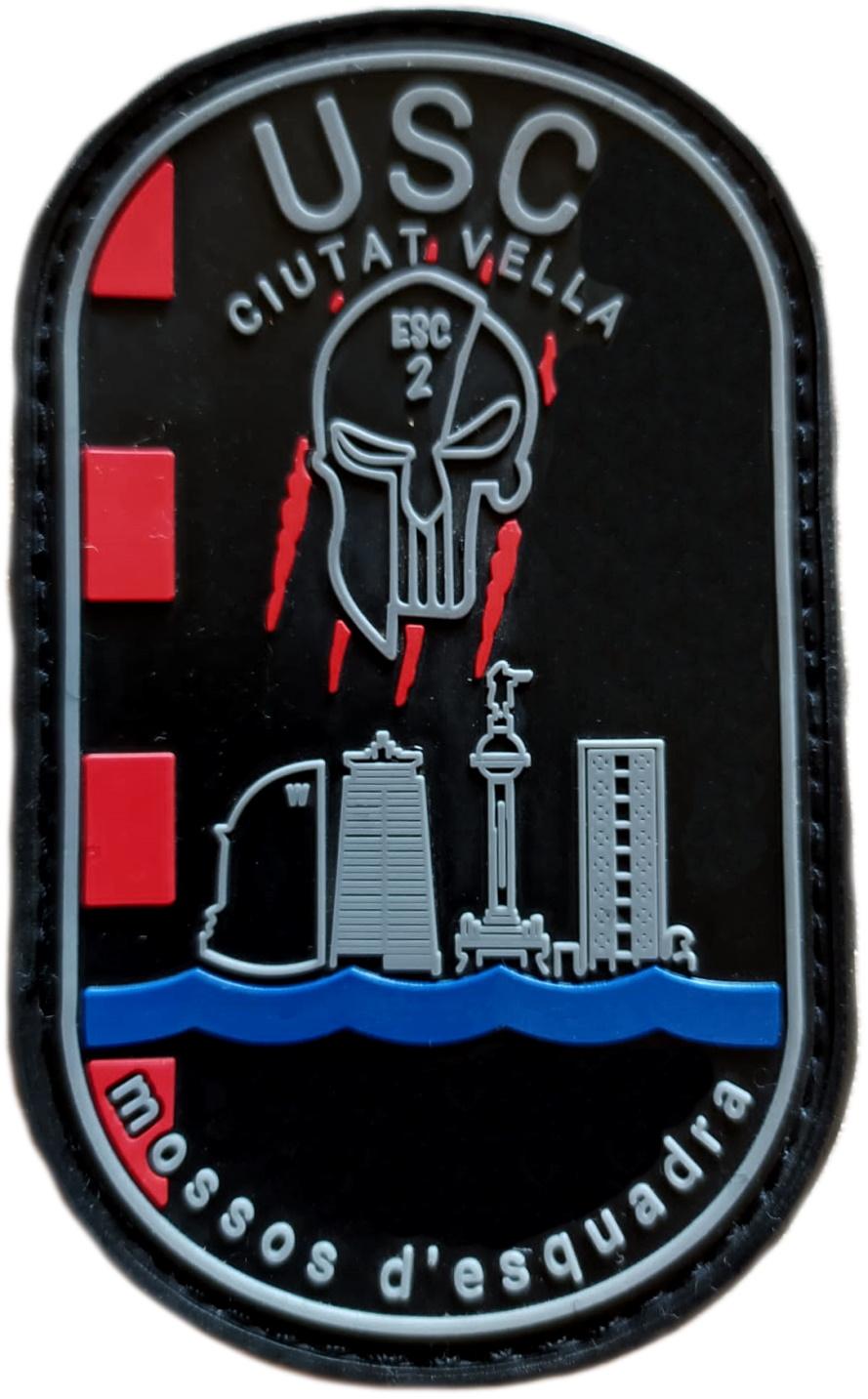 Policía Mossos d´esquadra USC Ciutat vella parche insignia emblema distintivo