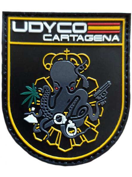 Policía Nacional CNP UDYCO Cartagena Unidad de delincuencia y crimen organizado parche insignia emblema distintivo