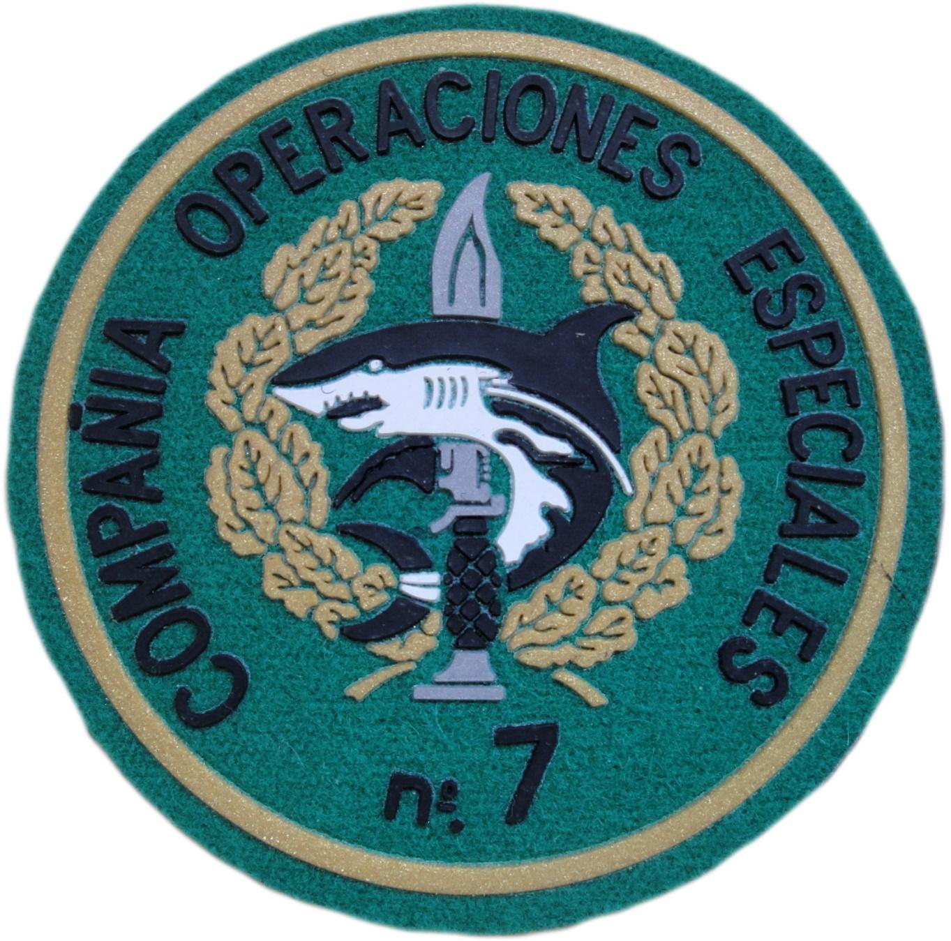 Ejército de Tierra Compañía de Operaciones Especiales 7 parche insignia emblema distintivo dorado