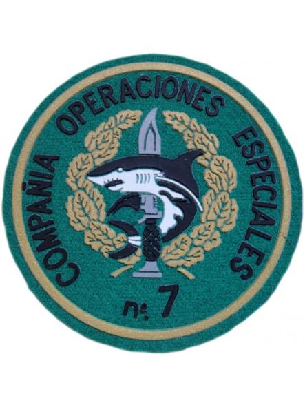 Ejército de Tierra Compañía de Operaciones Especiales 7 parche insignia emblema distintivo dorado [0]