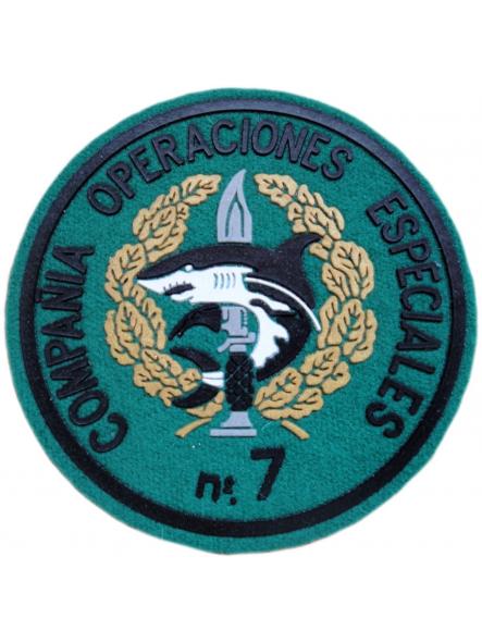 Ejército de Tierra Compañía de Operaciones Especiales 7 parche insignia emblema distintivo negro