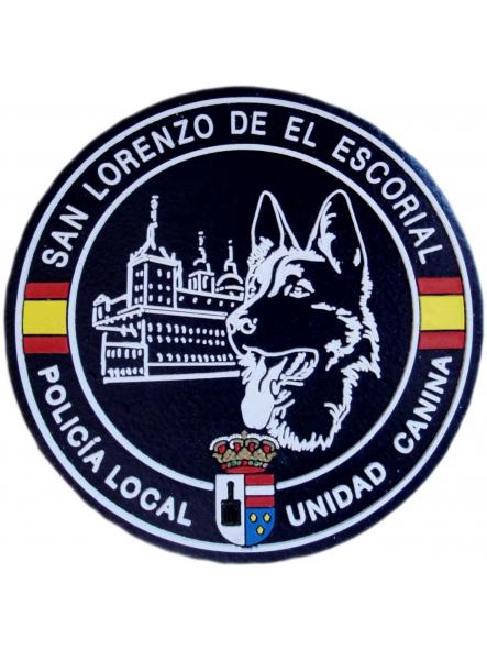Policía Local San Lorenzo de el Escorial unidad canina parche insignia emblema distintivo Police Dept k-9