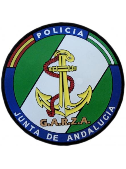 Policía nacional CNP unidad Junta de Andalucía GARZA Grupo de Acción y Reacción en Zonas Acuáticas parche insignia emblema distintivo