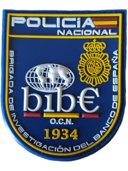 Policía Nacional CNP Brigada de Investigación del Banco de España BIB€ parche insignia emblema distintivo