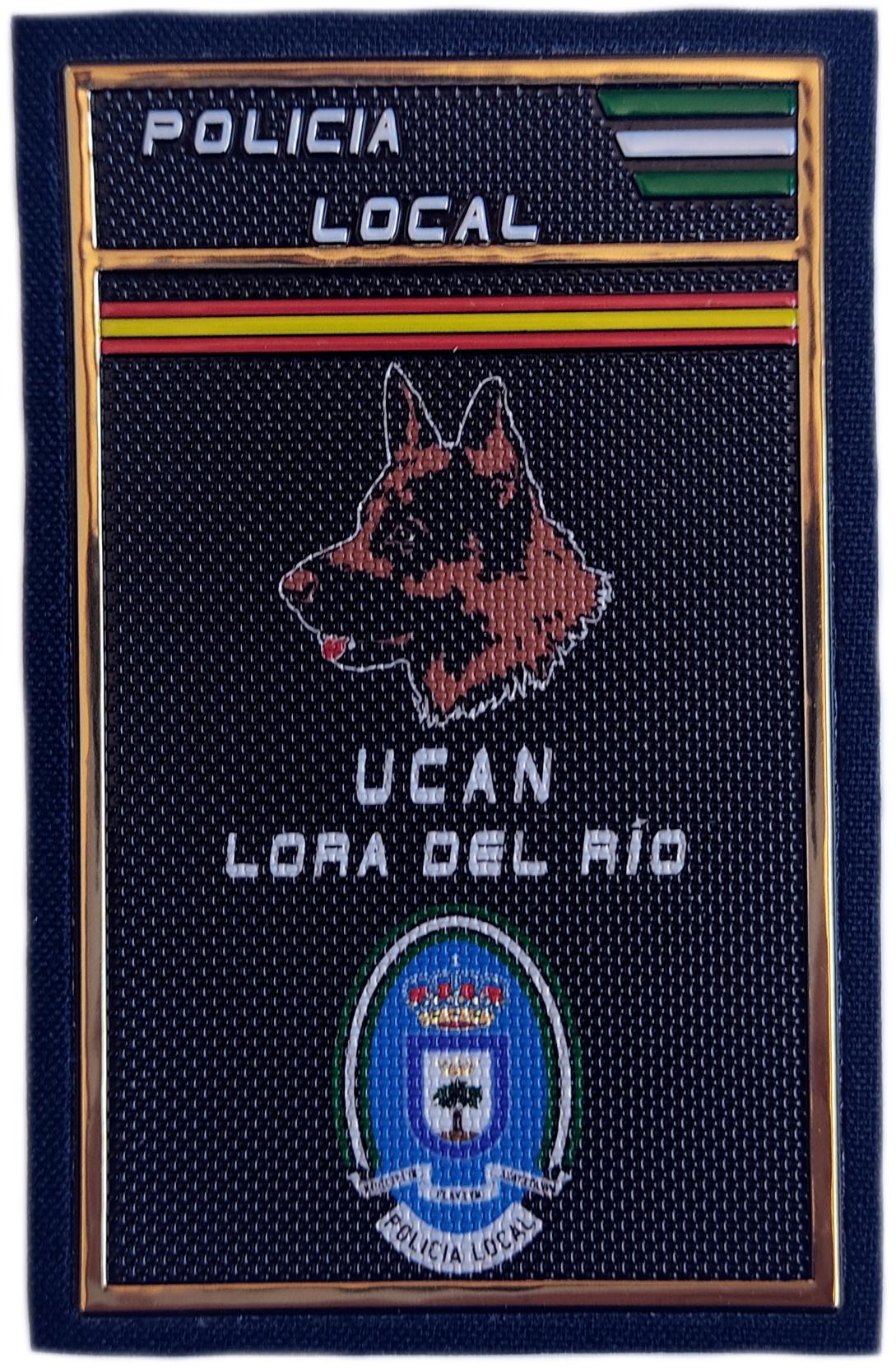 Policía Local Lora del Rio UCAN Unidad Canina k-9 parche insignia emblema distintivo