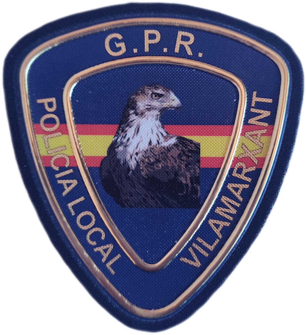 Policía Local Vilamarxant GPR Grupo de Prevención y Reacción Comunidad Valenciana parche insignia emblema distintivo