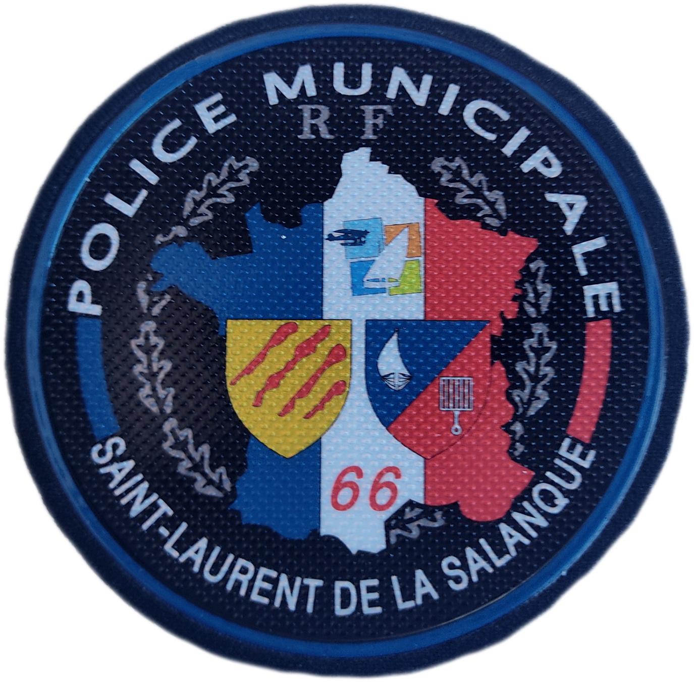 Policía Municipal Saint Laurent de la Salanque Departamento 66 de Francia Police Municipale parche insignia emblema distintivo ecusson 