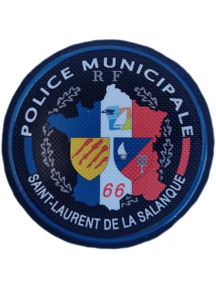 Policía Municipal Saint Laurent de la Salanque Departamento 66 de Francia Police Municipale parche insignia emblema distintivo ecusson 