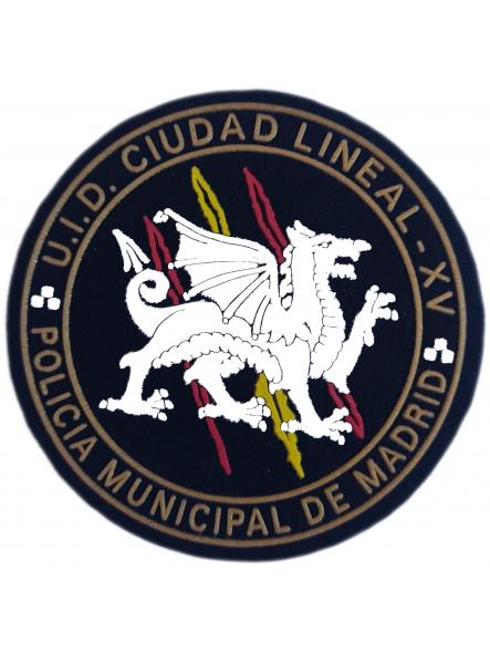 Policía Municipal Madrid Distrito Ciudad Lineal UID  parche insignia emblema distintivo