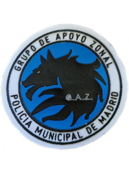 Policía Municipal Madrid GAZ Grupo de Apoyo Zonal parche insignia emblema distintivo