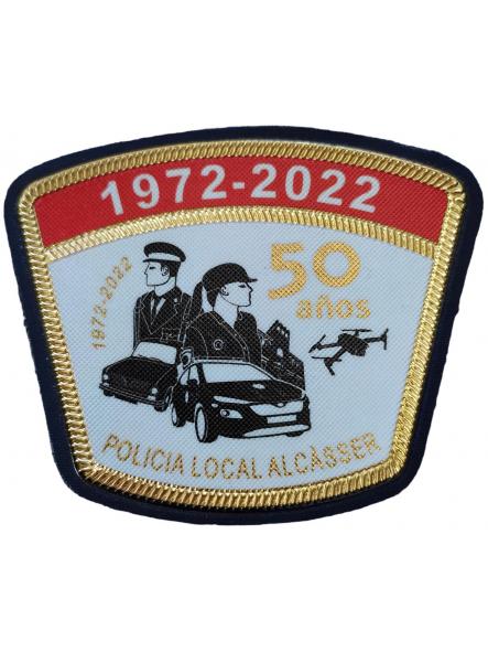 Policía Local Alcásser 50 Aniversario 1972 2022 Comunidad Valenciana parche insignia emblema distintivo