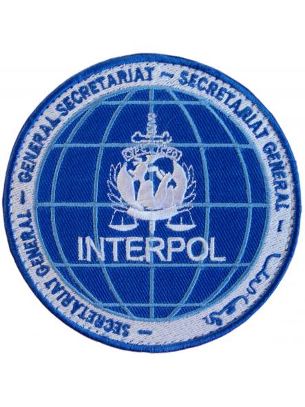 Policía Secretaría General Interpol parche insignia emblema distintivo