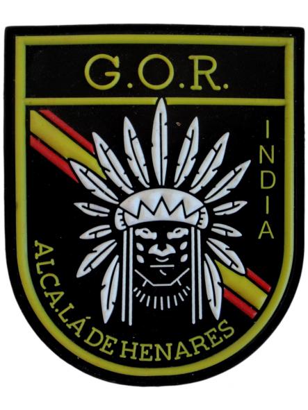 Policía Nacional CNP India Grupo Operativo de Respuesta GOR Alcalá de Henares parche insignia emblema distintivo