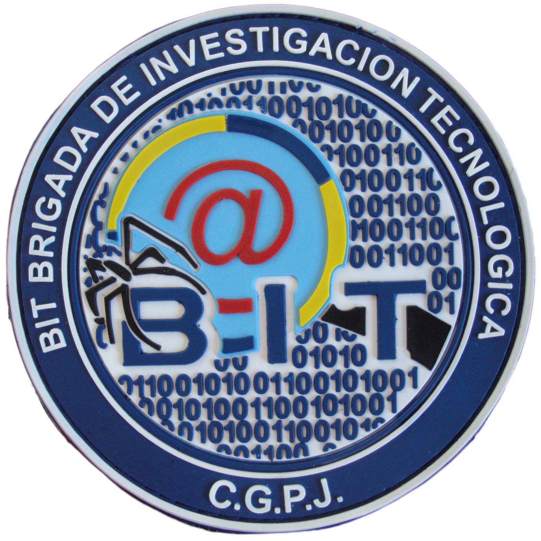 Policía Nacional CNP BIT Brigada de Investigación Tecnológica CGPJ parche insignia emblema distintivo patch ecusson