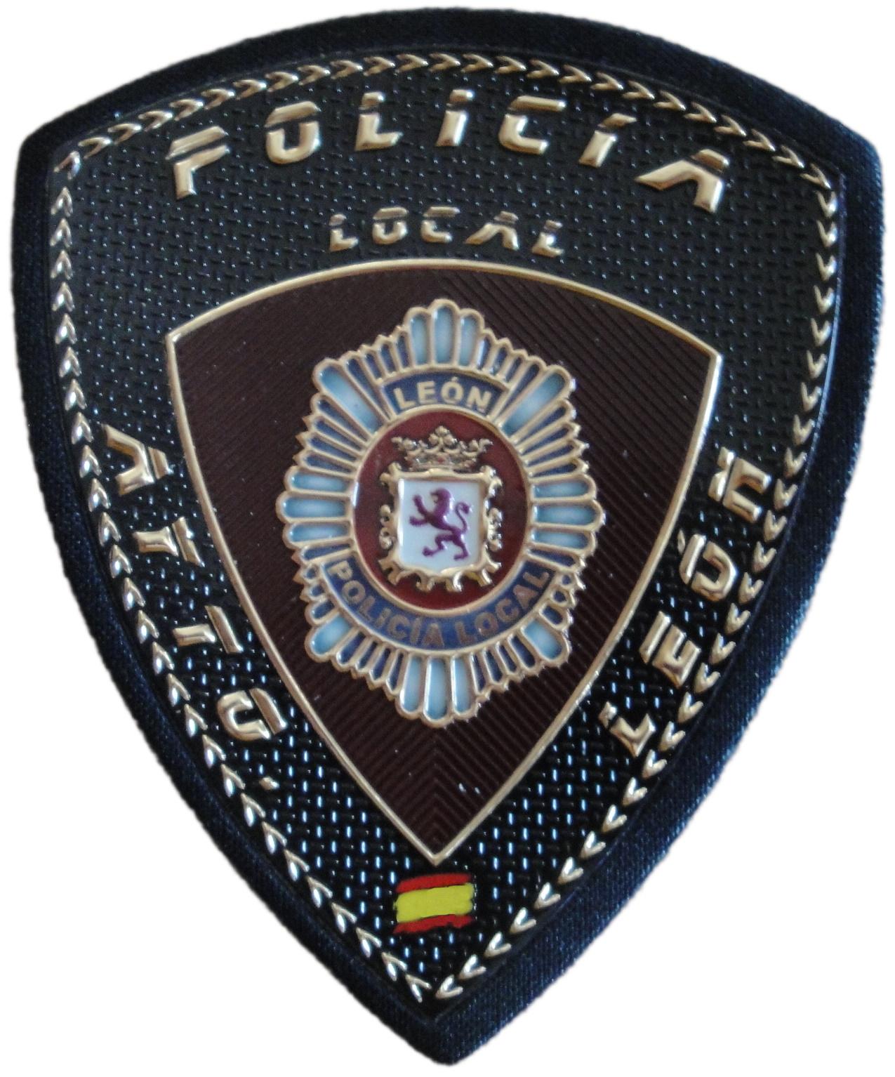 Policía Local Ayuntamiento de León parche insignia emblema distintivo Police Dept