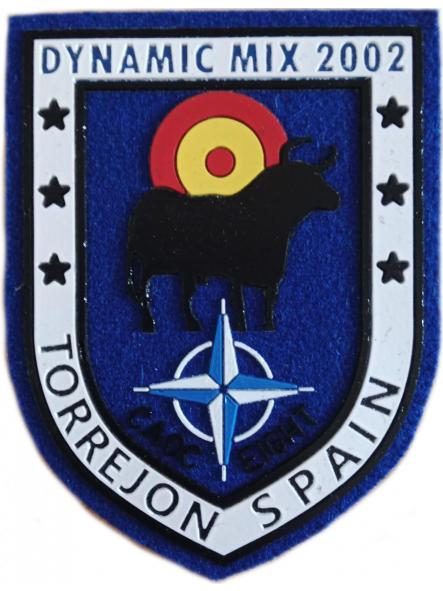 Ejército del Aire Dynamic Mix 2002 Torrejón Spain caoc eight otan nato parche insignia emblema ecusson patch Air Force
