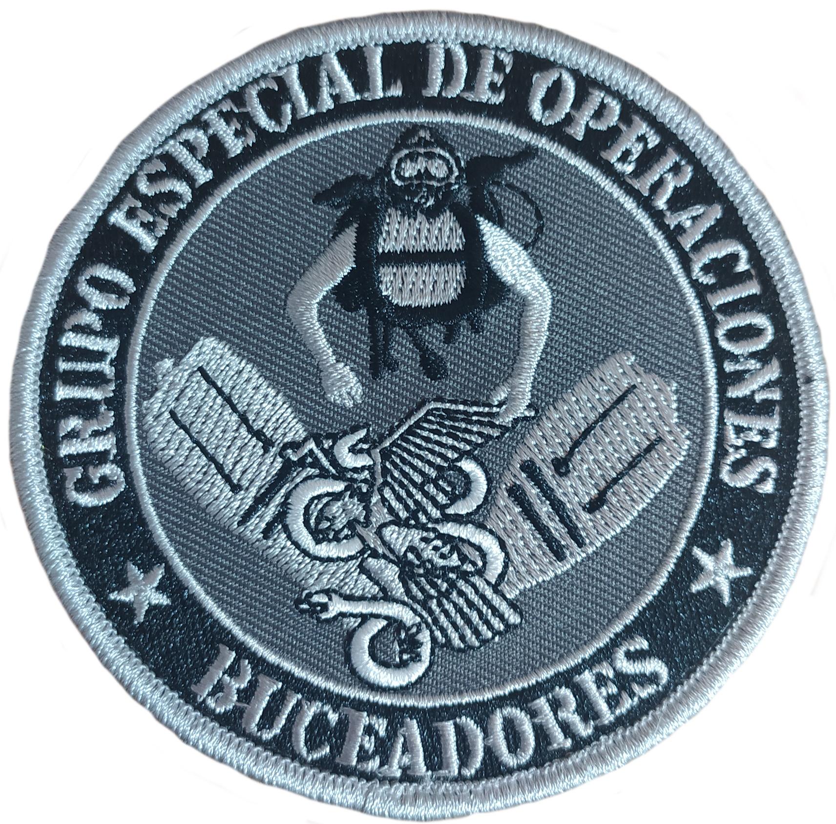 Policía Nacional GEO Grupo Especial de Operaciones Buceadores parche insignia emblema distintivo Swat Team