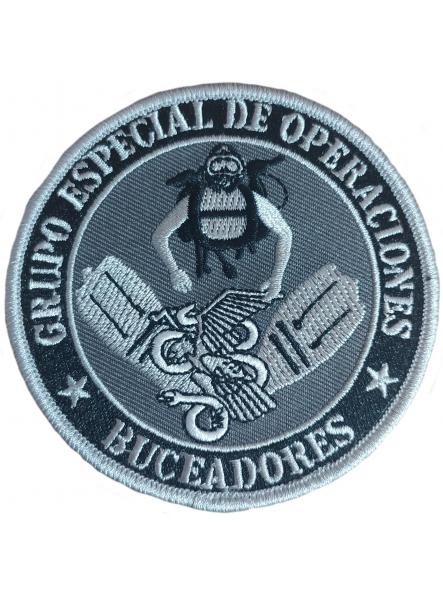 Policía Nacional GEO Grupo Especial de Operaciones Buceadores parche insignia emblema distintivo Swat Team