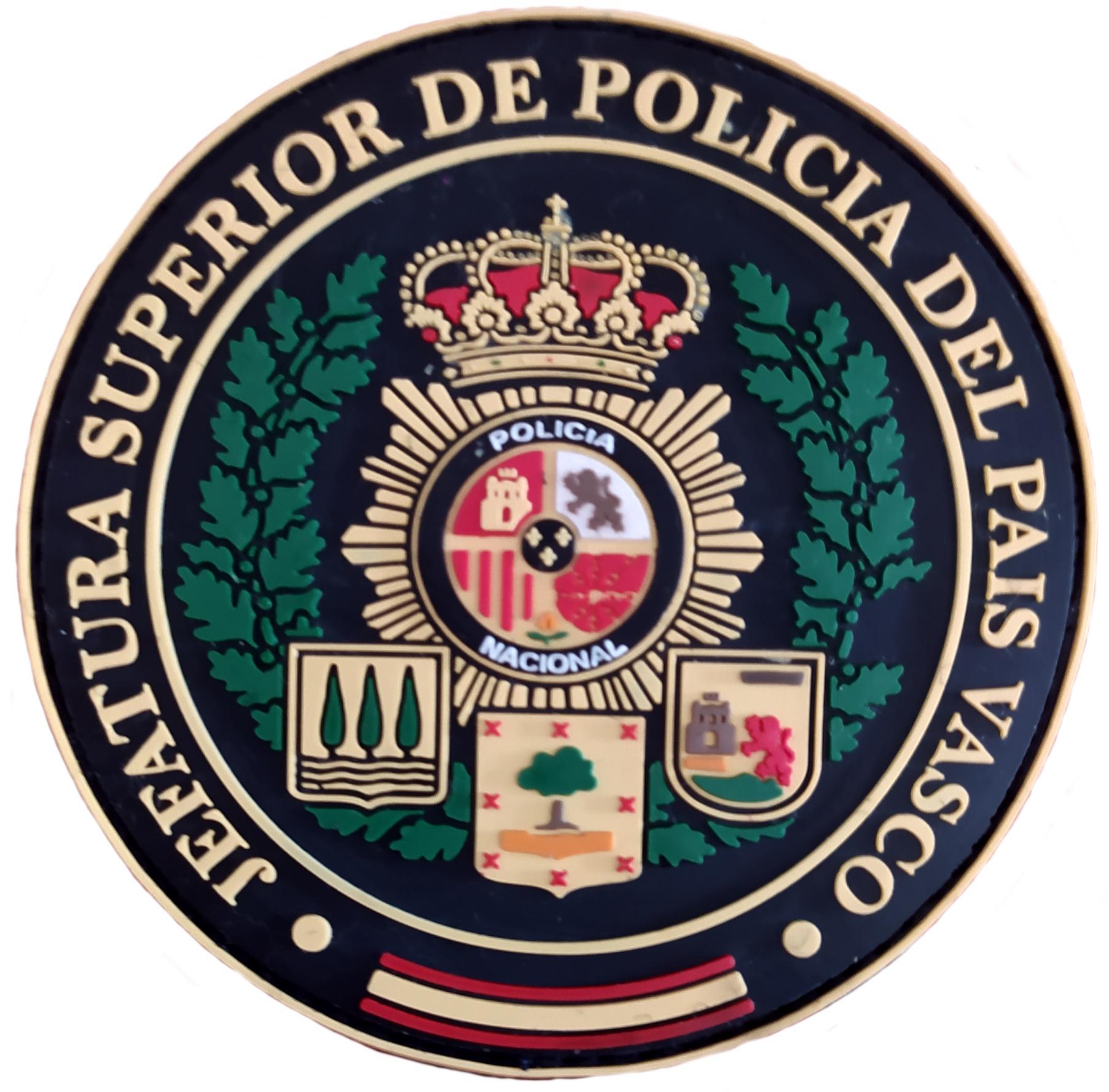 Policía Nacional Jefatura Superior del País Vasco parche insignia emblema distintivo