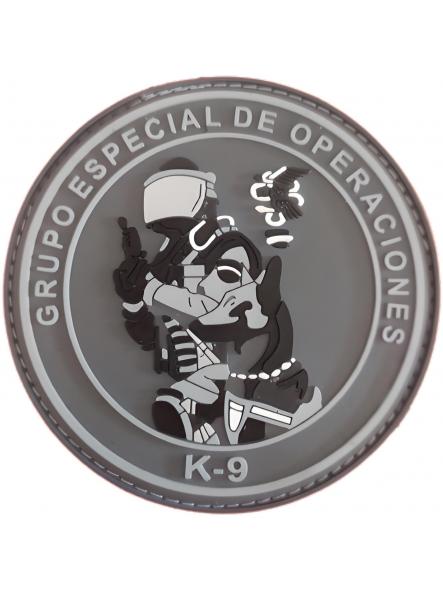 Policía Nacional GEO Grupo Especial de Operaciones Guía canino K-9 parche insignia emblema distintivo Swat Team