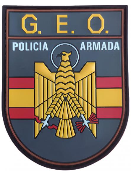 Policía Armada GEO Grupo Especial de Operaciones Grises parche insignia emblema distintivo [0]