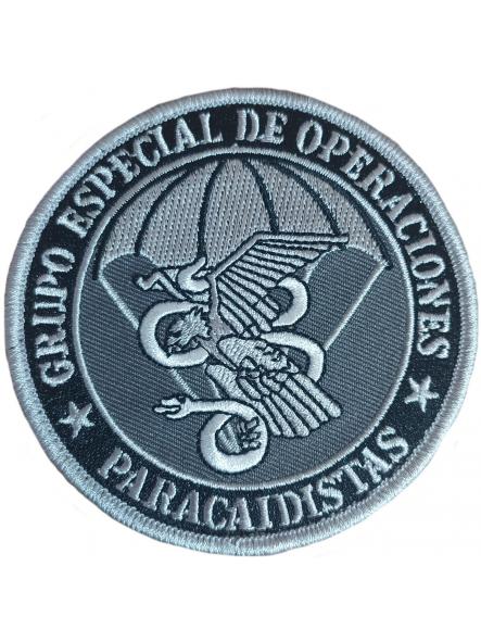 Policía Nacional GEO Grupo Especial de Operaciones Paracaidistas parche insignia emblema distintivo Swat Team